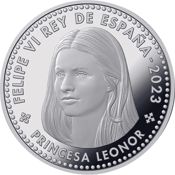 スペイン 2023年 レオノール王女の成人式 40ユーロカラー銀貨ブリスターパック入 未使用