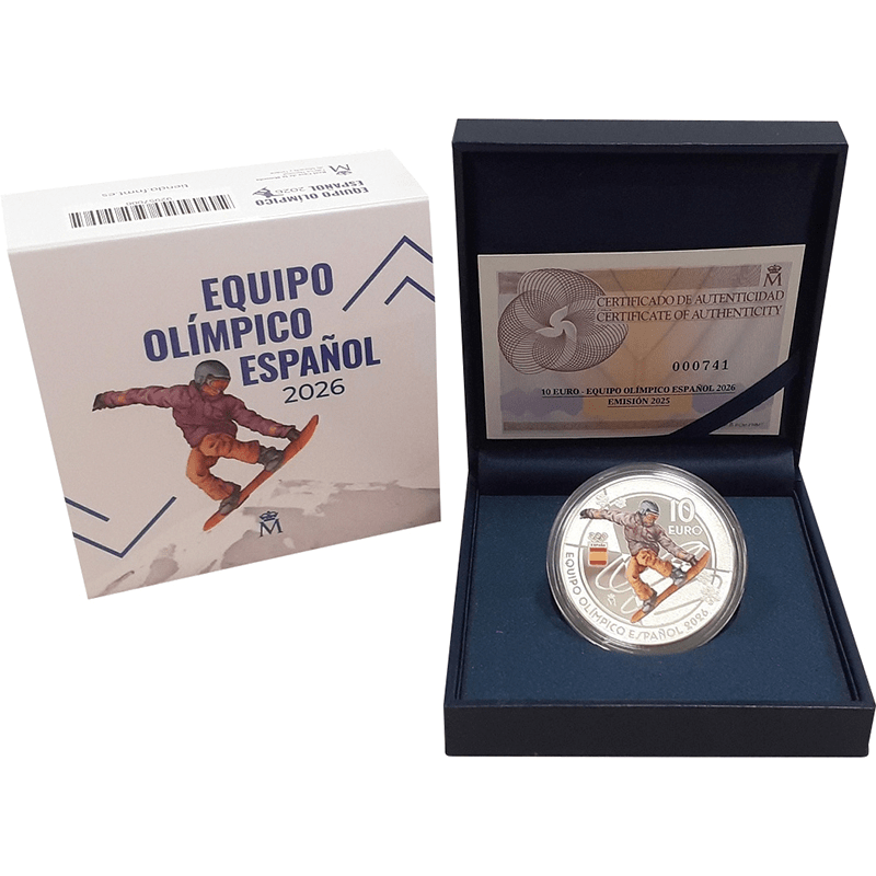 オリンピックデザイン 銀製 6枚セット スペイン 2025年 ミラノ・コルティナダンペッツオ2026 スペイン