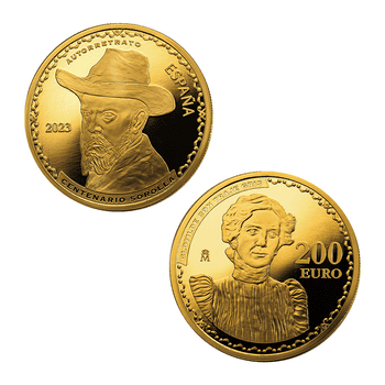 スペイン 2023年 ホアキン・ソローリャ没後100周年 金・銀貨3種セット プルーフ