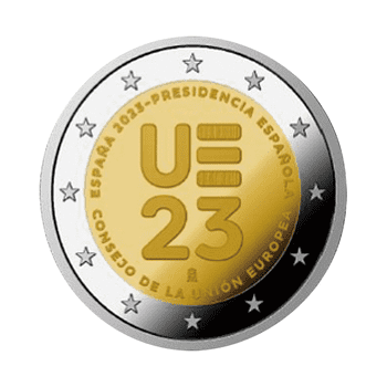 スペイン 2023年 EU理事会議長国就任 記念2ユーロ貨入通常貨10種プルーフセット
