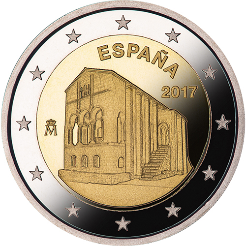 スペイン 2017年 記念2ユーロ貨入通常貨9種未使用セット