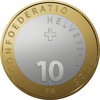 スイス 10フラン バイメタル ユングフラウ記念硬貨2005
