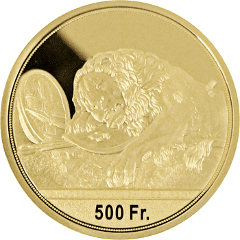 スイス 2021年 連邦射撃祭 ルツェルン州 500フラン金貨 プルーフ