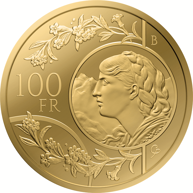 スイスフラン　新井白井様 スイス 2025年 ブレネリ100フラン金貨発行100周年 100フラン金貨