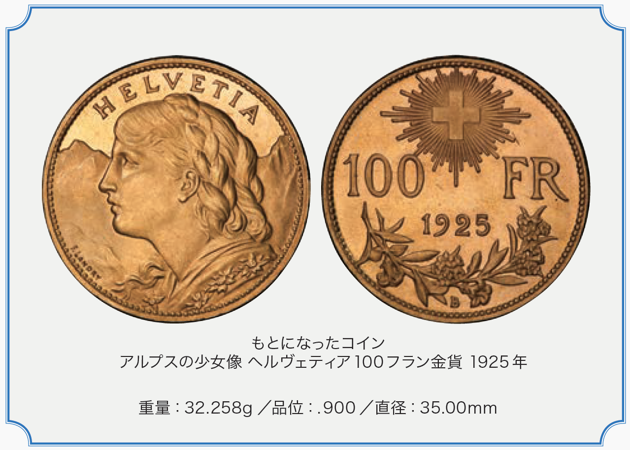 スイスフラン　新井白井様 スイス 2025年 ブレネリ100フラン金貨発行100周年 100フラン金貨