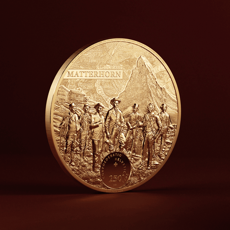 スイス 2025年 マッターホルン 250フランカラー金貨 プルーフ(ウルトラ