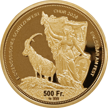 スイス 2025年 連邦射撃祭 ティチーノ州 50フラン銀貨 プルーフ