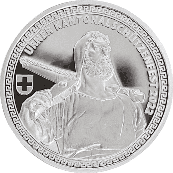 スイス 2022年 連邦射撃祭 ウーリ州 50フラン銀貨 プルーフ