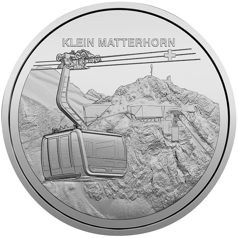 スイスフラン 50フラン 20フラン 硬貨セット スイス 2023年 クライン・マッターホルンのロープウェイ 20