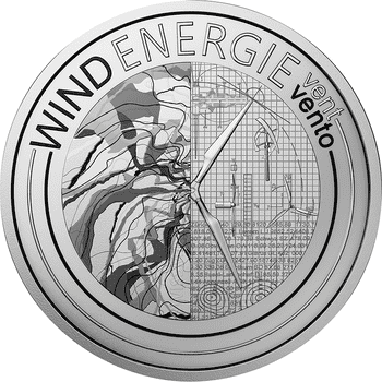 スイス 2023年 未来のエネルギー 最終貨 風力発電 20フランカラー銀貨 プルーフ