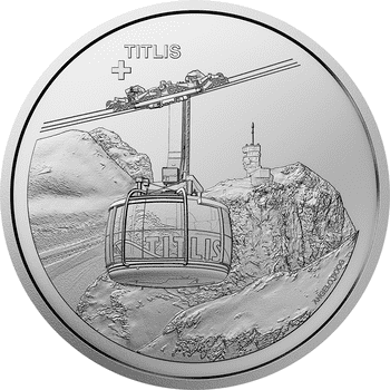 スイス 2023年 ティトリス・ロープウェイ 20フラン銀貨 プルーフ