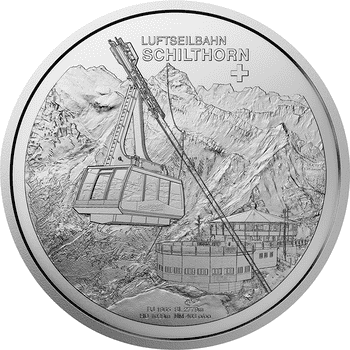 スイス 2024年 シルトホルン・ロープウェイ 最終貨 20フラン銀貨 プルーフ