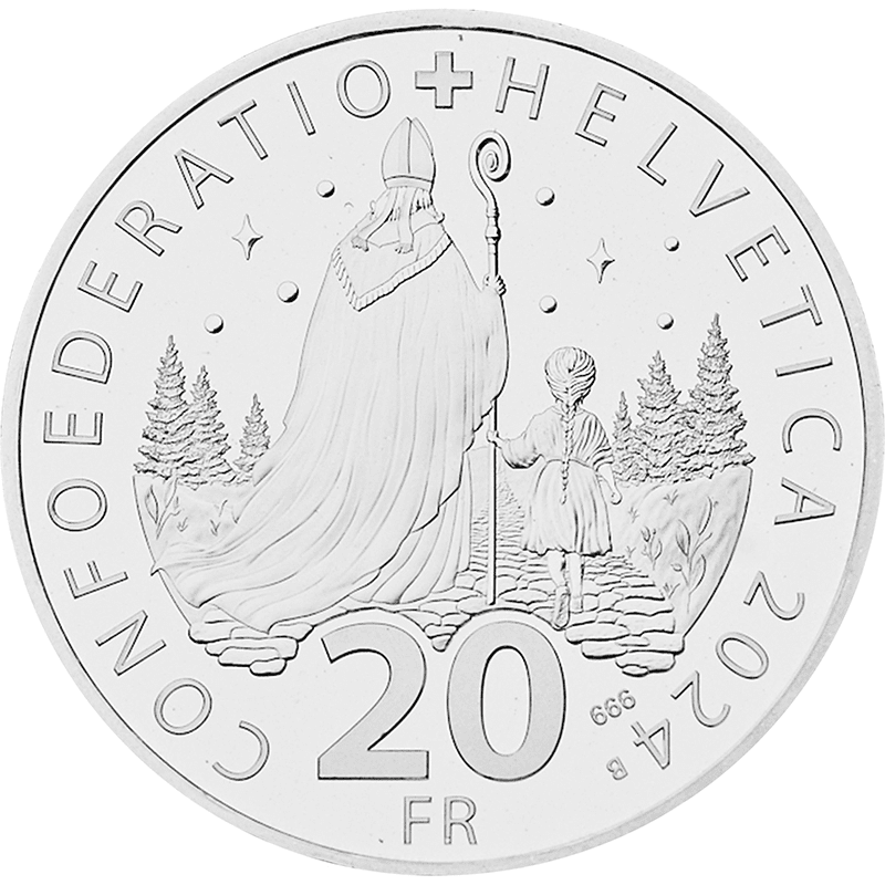 スイス 2024年 聖ニコラウス 20フラン銀貨 未使用 | オンライン