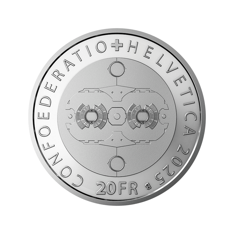 スイス 2025年 欧州原子核研究機構(CERN) 20フラン銀貨 プルーフ