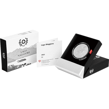 スイス 2025年 スイスの湖 マッジョーレ湖 20フラン銀貨 未使用