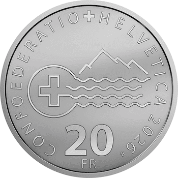 スイス 2026年 四季 夏 20フランカラー銀貨 プルーフ | オンライン