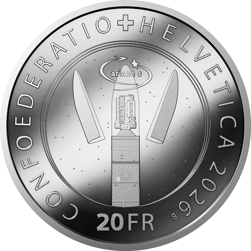 スイス 2026年 欧州宇宙機関 20フラン銀貨 プルーフ | オンライン