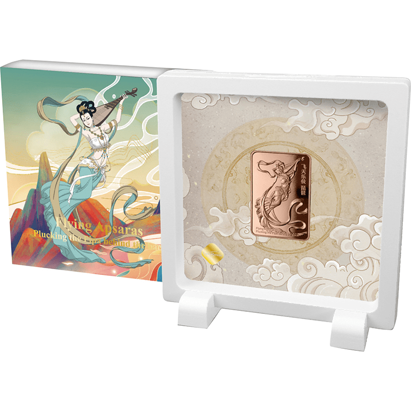 サモア 2025年 莫高窟壁画 敦煌飛天 琵琶を背中に回して弾く飛天 20