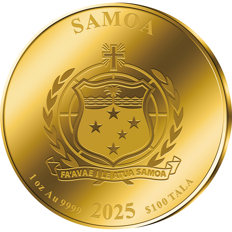 供給元問合わせ】サモア 2025年 教皇レオ14世就任記念 100タラ金貨