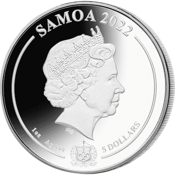 サモア 2022年 アーサー王の伝説 5ドル銀貨金・銀メッキ付4種セット ブラックプルーフ