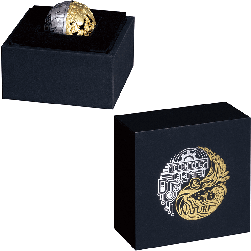 サモア 2025年 自然とテクノロジー 5ドル銀貨金メッキ付 アンティーク