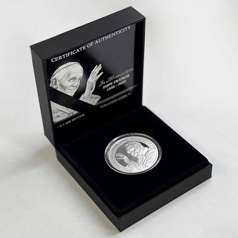 サモア 2025年 教皇フランシスコ追悼 5ドル銀貨 プルーフ | オンライン