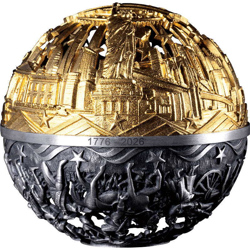 サモア 2026年 アメリカ独立宣言250周年 革命と自由 5ドル銀貨金メッキ