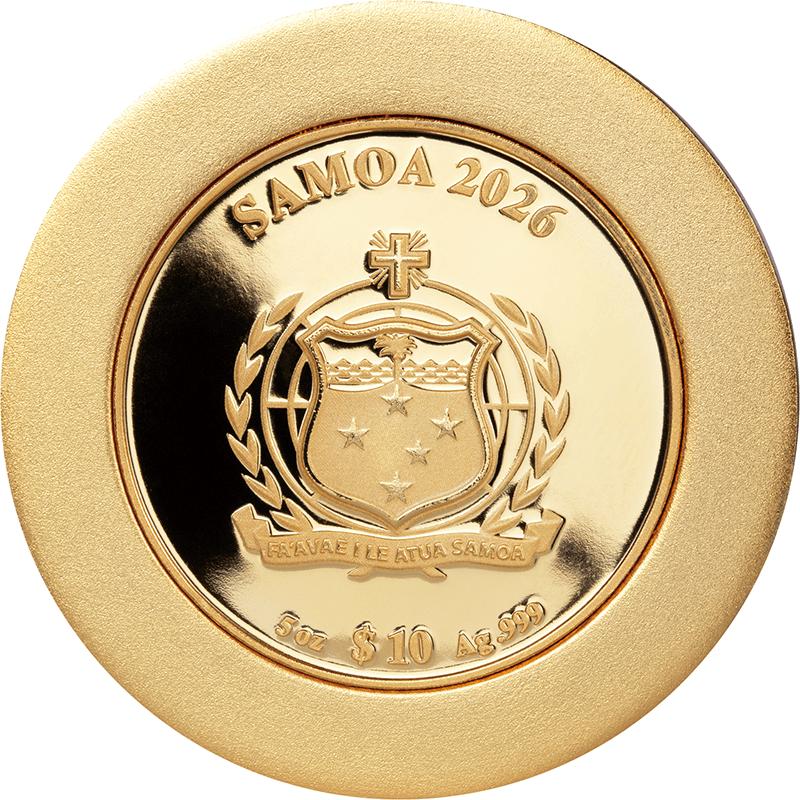 サモア 2026年 エリザベス2世生誕100周年 大英帝国王冠 10ドル金メッキ