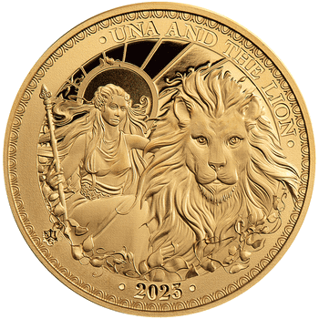 セントヘレナ 2023年 ウナとライオン コレクション 2ポンド金貨 1/4オンス プルーフ
