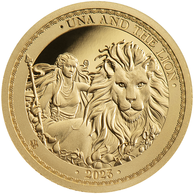 セントヘレナ 2023年 ウナとライオン コレクション 2ポンド金貨 0.5 ...