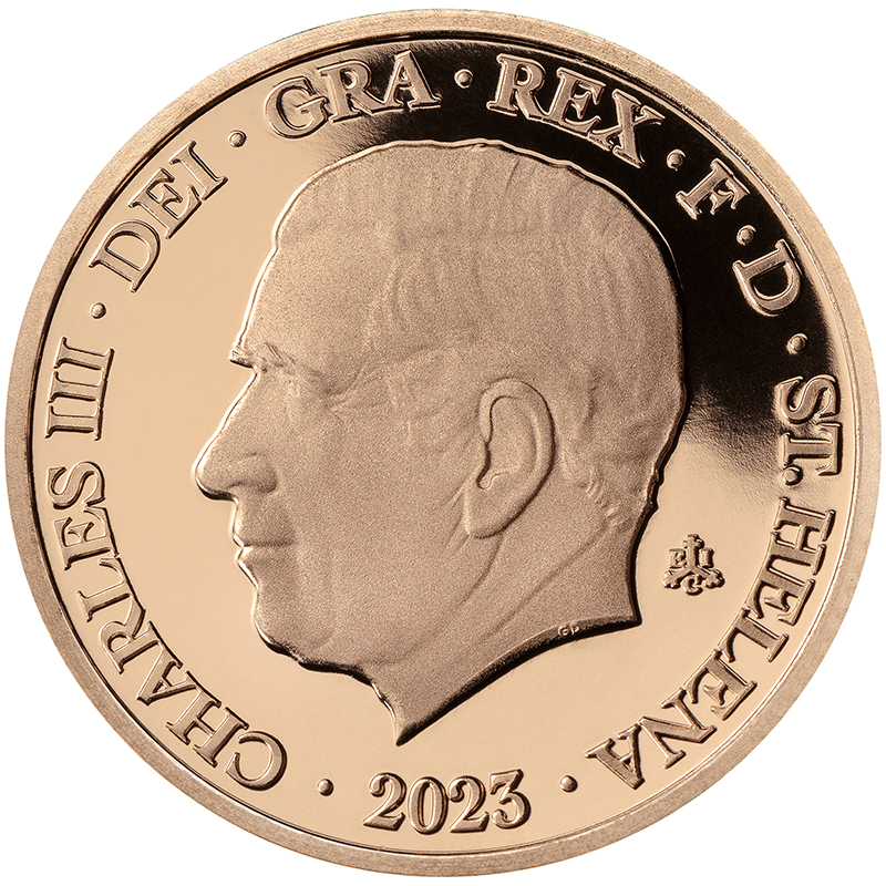 セントヘレナ 2023年 国王チャールズ3世戴冠記念 ソブリン金貨