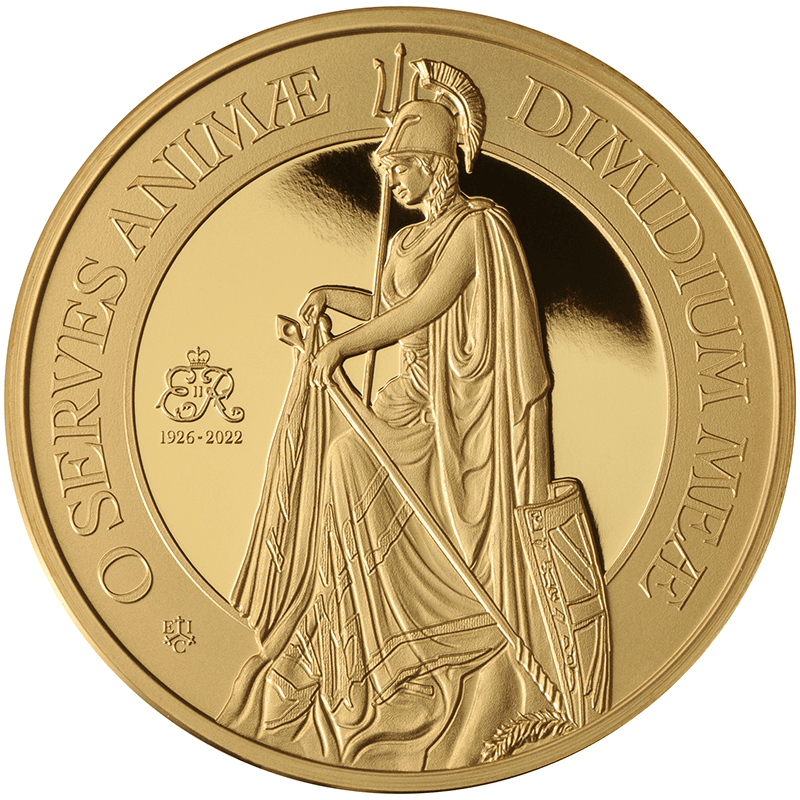 セントヘレナ 2023年 エリザベス2世追悼コレクション 5ポンド金貨 1