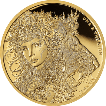 セントヘレナ 2024年 ウナとライオン コレクション  5ポンド金貨 1オンス プルーフ