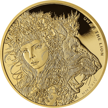 セントヘレナ 2024年 ウナとライオン コレクション  2ポンド金貨 1/4オンス プルーフ
