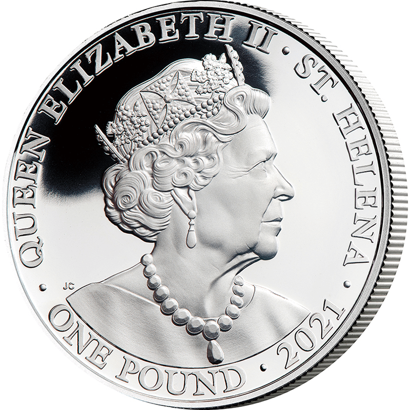 セントヘレナ 2021年 女王の美徳シリーズ 勝利 1ポンド銀貨 プルーフ 