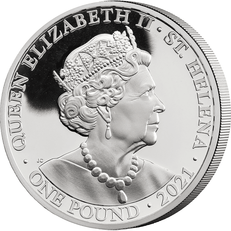 セントヘレナ 2021年 女王の美徳シリーズ 真実 1ポンド銀貨 プルーフ 