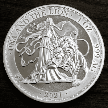 セントヘレナ 2021年 ウナとライオン 1ポンド銀貨 未使用