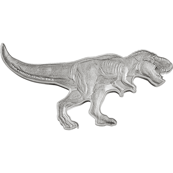 ソロモン諸島 2021年 北アメリカの恐竜シリーズ ティラノサウルス・レックス 5ドル銀貨 リバースプルーフ