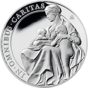 セントヘレナ 2022年 女王の美徳シリーズ 慈善 1ポンド銀貨 プルーフ