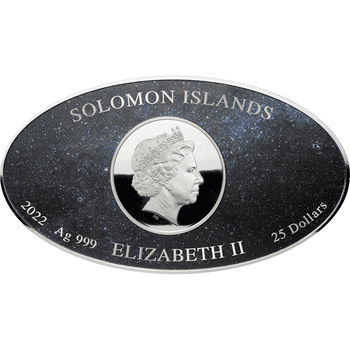 ソロモン諸島 2022年 太陽系の惑星 25ドルカラー銀貨 プルーフライク(ハイレリーフ)