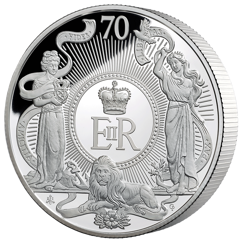 エリザベス女王在位70年プラチナジュビリー銀貨
