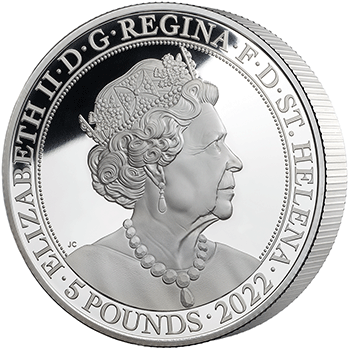 セントヘレナ 2022年 女王エリザベス2世在位70周年 プラチナ・ジュビリー・コレクション 5ポンド銀貨 1キロ プルーフ