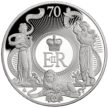 セントヘレナ 2022年 女王エリザベス2世在位70周年 プラチナ・ジュビリー・コレクション 5ポンド銀貨 5オンス プルーフ
