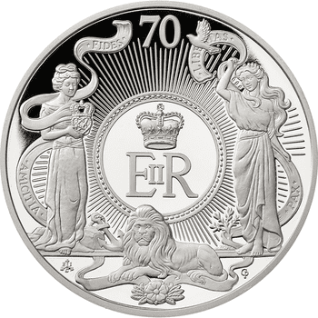 セントヘレナ 2022年 女王エリザベス2世在位70周年 プラチナ・ジュビリー・コレクション 2ポンド銀貨 2オンス プルーフ