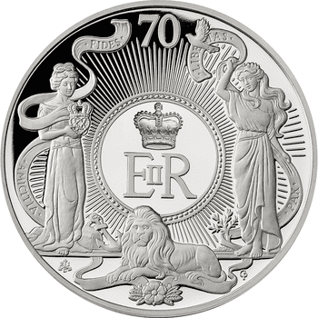 セントヘレナ 2022年 女王エリザベス2世在位70周年 プラチナ・ジュビリー・コレクション 1ポンド銀貨 1オンス プルーフ
