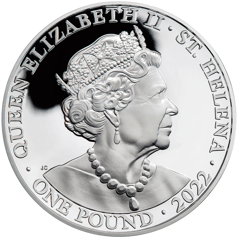 セントヘレナ 2022年 女王の美徳シリーズ 忠誠 1ポンド銀貨 プルーフ