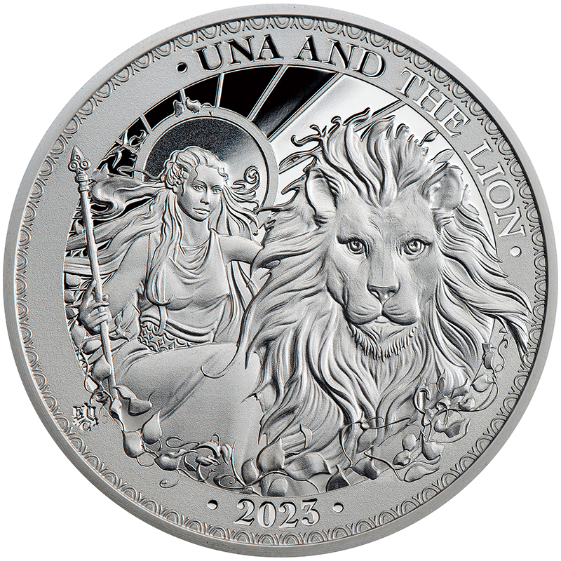 銀貨 99.9% 純銀 シルバー ウナ ライオン 銀貨 セントヘレナ 2023 - 旧