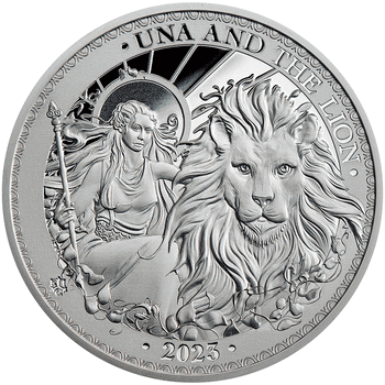 セントヘレナ 2023年 妖精の女王コレクション ウナとライオン 1ポンド 