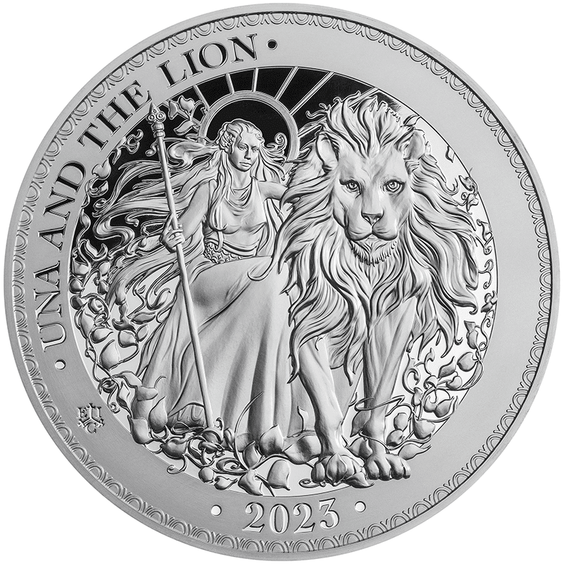 セントヘレナ 2023年 ウナとライオン コレクション 50ポンド銀貨 1キロ ...