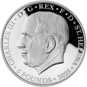 セントヘレナ 2023年 エリザベス2世追悼コレクション  5ポンド銀貨 5オンス プルーフ